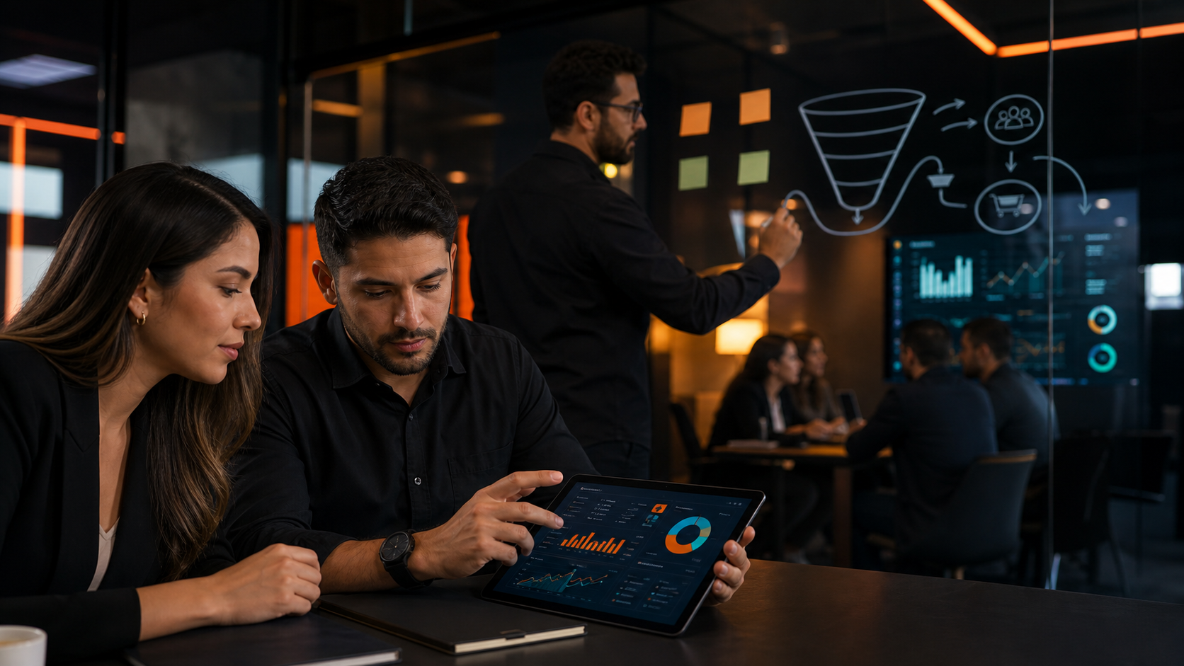 Alumno entrenando ventas con historias, preguntas y retroalimentación del sistema